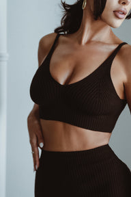 Aline Crop Top Black Crop Tank in black by Marlina Boutique